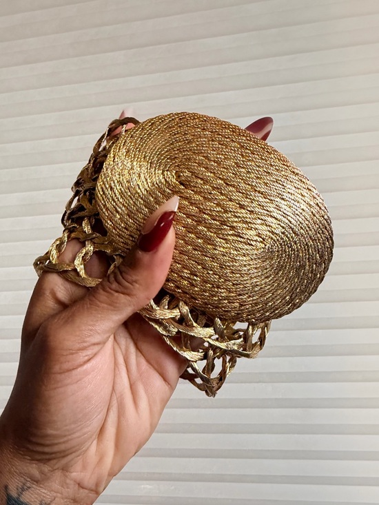 Vintage Handmade Greece Gold Woven Statement Belt main image 12
